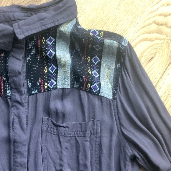 URBAN OUTFITTERS PURPLE EMBROIDERED SHIRT - S - Picture 5 of 9